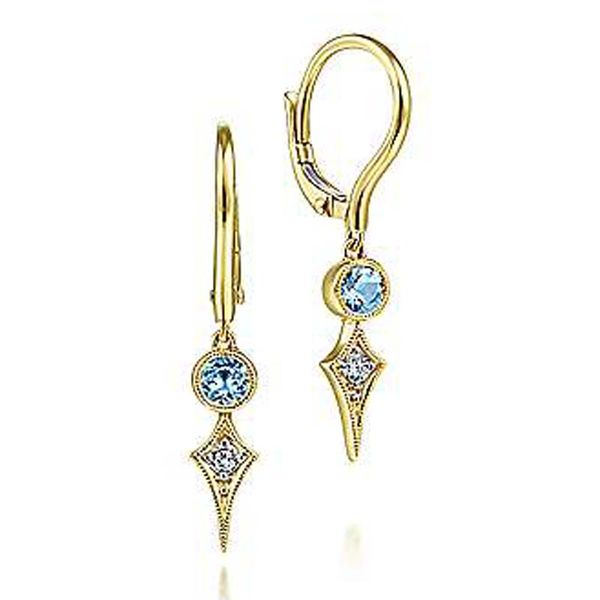 Gabriel & Co. Blue Topaz Earrings Meigs Jewelry Tahlequah, OK