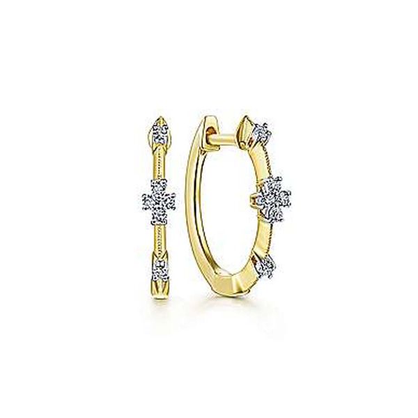 Gabriel & Co. Diamond Hoop Earrings Meigs Jewelry Tahlequah, OK