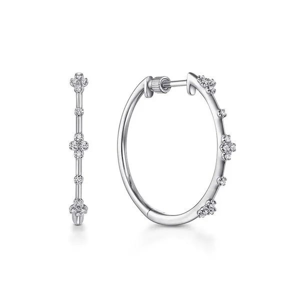 Gabriel & Co. Diamond Hoop Earrings Meigs Jewelry Tahlequah, OK