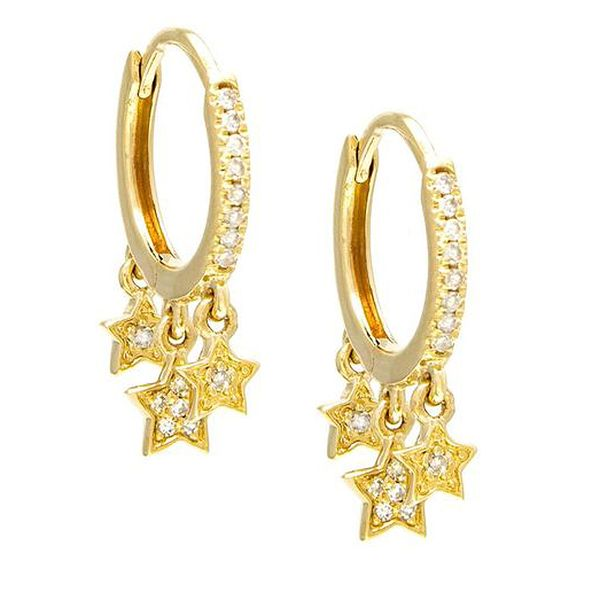 Yellow Gold Charm Dangle Earrings Meigs Jewelry Tahlequah, OK