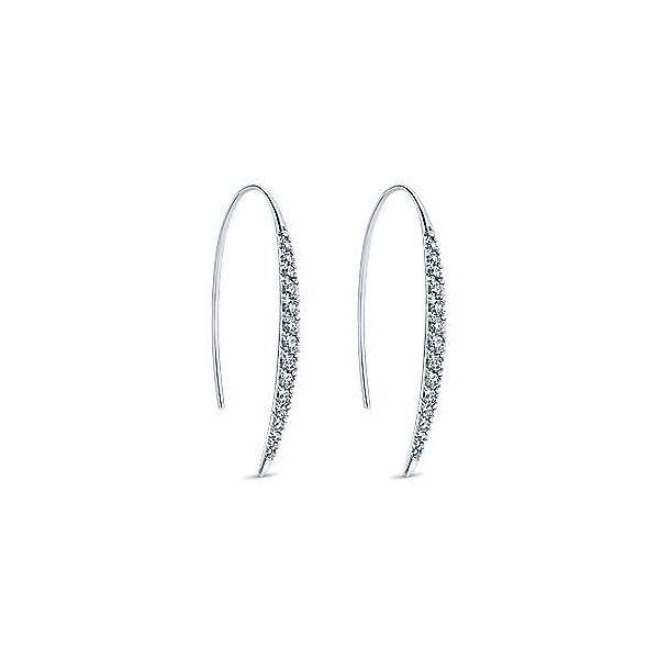 Gabriel & Co. Tapered Diamond Earrings Image 2 Meigs Jewelry Tahlequah, OK