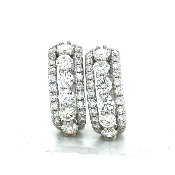 White Gold Diamond Hoop Earrings Meigs Jewelry Tahlequah, OK