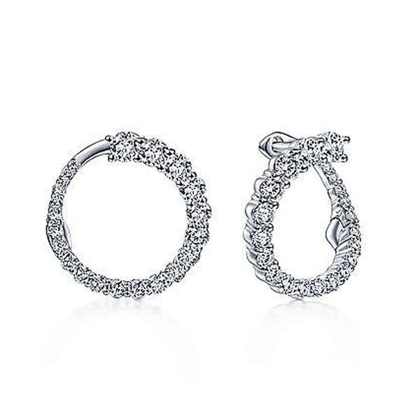 Gabriel & Co. Open Circle Diamond Earrings Meigs Jewelry Tahlequah, OK