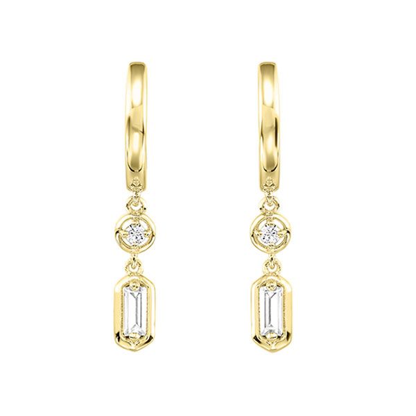 Yellow Gold Diamond Dangle Earrings Meigs Jewelry Tahlequah, OK