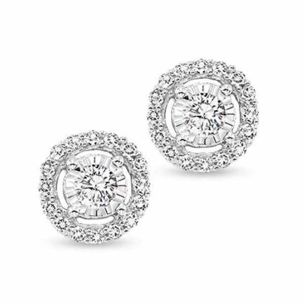 .25CT Diamond Halo Earrings Meigs Jewelry Tahlequah, OK