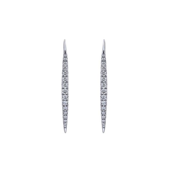 Gabriel & Co. Tapered Diamond Earrings Meigs Jewelry Tahlequah, OK