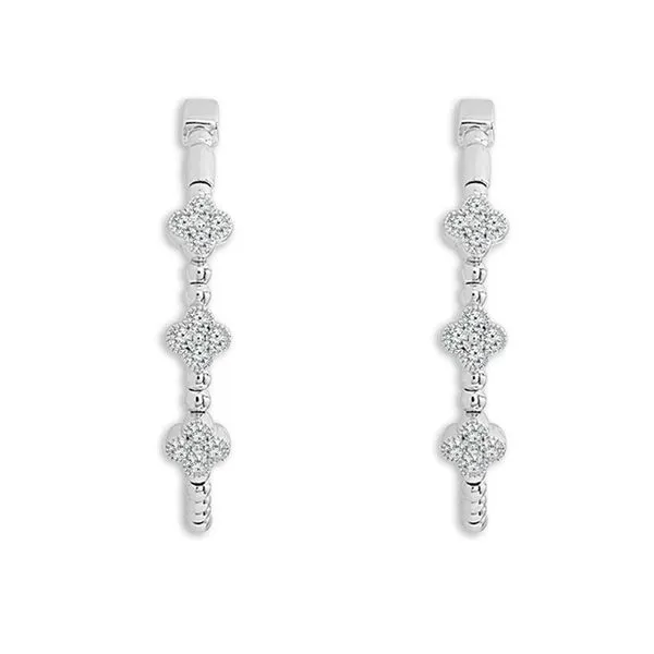 White Gold Diamond Drop Earrings Meigs Jewelry Tahlequah, OK
