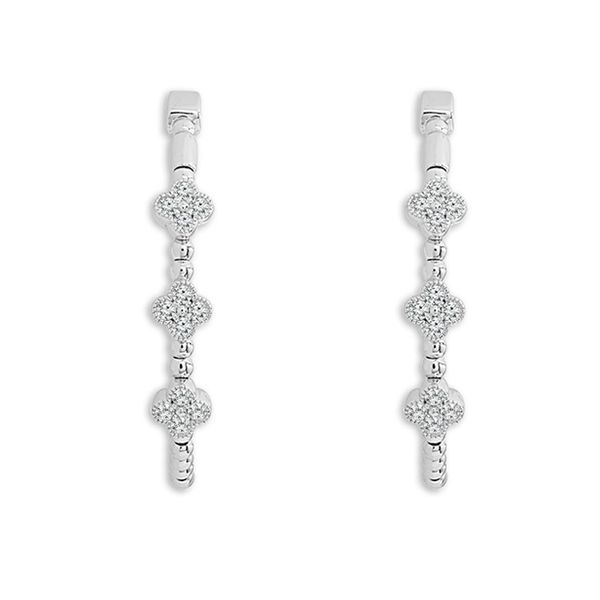 White Gold Diamond Drop Earrings Meigs Jewelry Tahlequah, OK