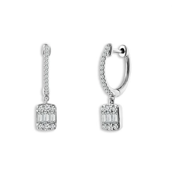 White Gold Diamond Dangle Earrings Meigs Jewelry Tahlequah, OK