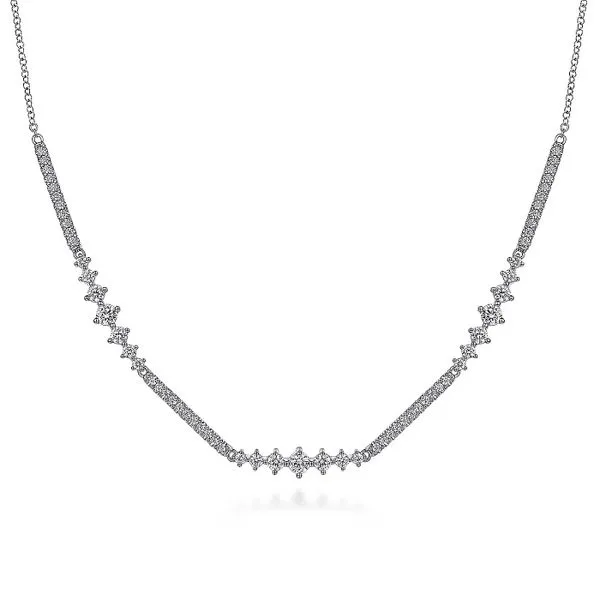 Gabriel & Co. 14k White Gold Diamond Necklace Meigs Jewelry Tahlequah, OK