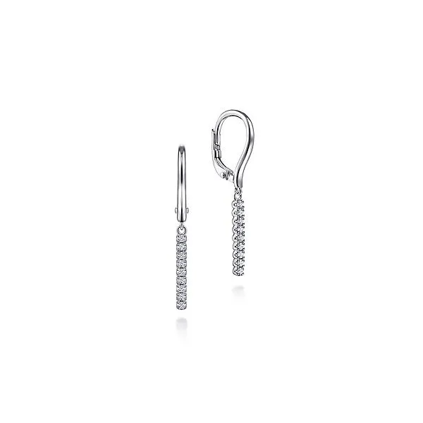 Gabriel & Co. White Gold Diamond Lever-back Earrings Meigs Jewelry Tahlequah, OK