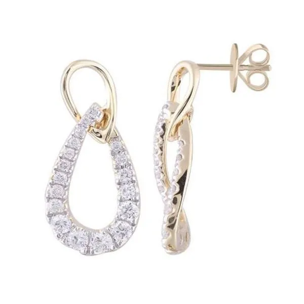 Two Tone Diamond Earrings Meigs Jewelry Tahlequah, OK