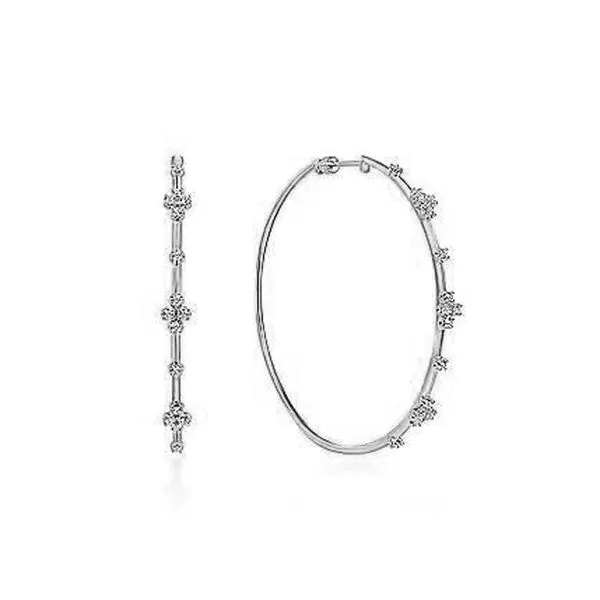 Gabriel & Co. Diamond Hoop Earrings Meigs Jewelry Tahlequah, OK