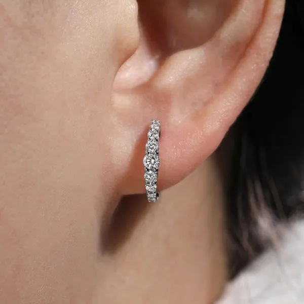 Gabriel & Co. Diamond Huggie Earrings Image 2 Meigs Jewelry Tahlequah, OK