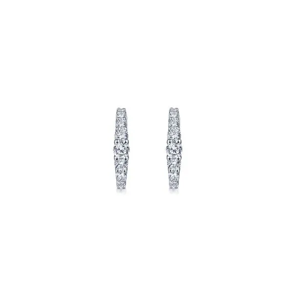 Gabriel & Co. Diamond Huggie Earrings Image 3 Meigs Jewelry Tahlequah, OK