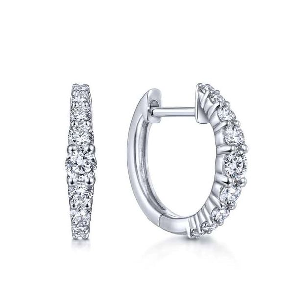 Gabriel & Co. Diamond Huggie Earrings Meigs Jewelry Tahlequah, OK