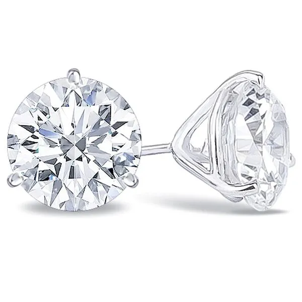 18K White Gold Diamond Stud Earrings Meigs Jewelry Tahlequah, OK
