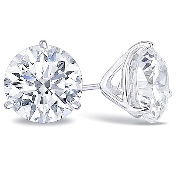 18K White Gold Diamond Stud Earrings Meigs Jewelry Tahlequah, OK