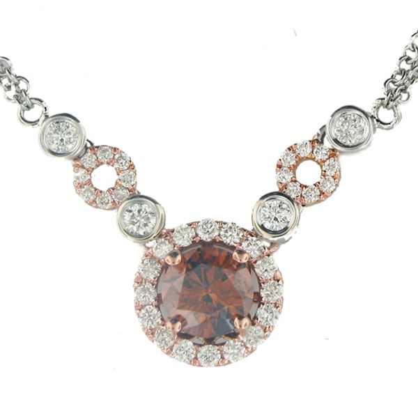 Brown Diamond Halo Necklace Meigs Jewelry Tahlequah, OK