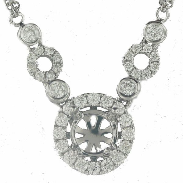 1.50CTW Diamond Halo Necklace Image 2 Meigs Jewelry Tahlequah, OK