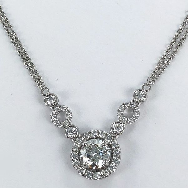 1.50CTW Diamond Halo Necklace Image 3 Meigs Jewelry Tahlequah, OK