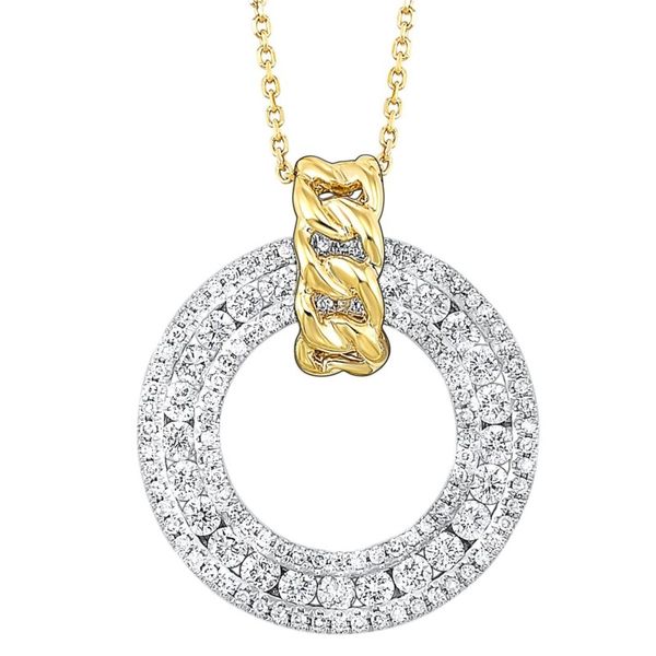 14KTT Circle Diamond Necklace Meigs Jewelry Tahlequah, OK