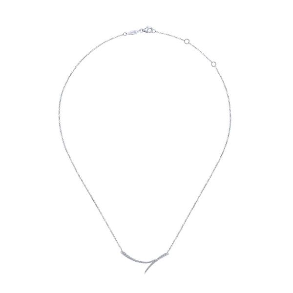 Curved Diamond Bar Necklace Image 2 Meigs Jewelry Tahlequah, OK