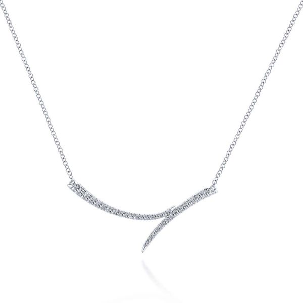 Curved Diamond Bar Necklace Meigs Jewelry Tahlequah, OK