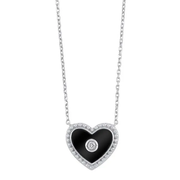 Sterling Silver Black Heart Necklace Meigs Jewelry Tahlequah, OK