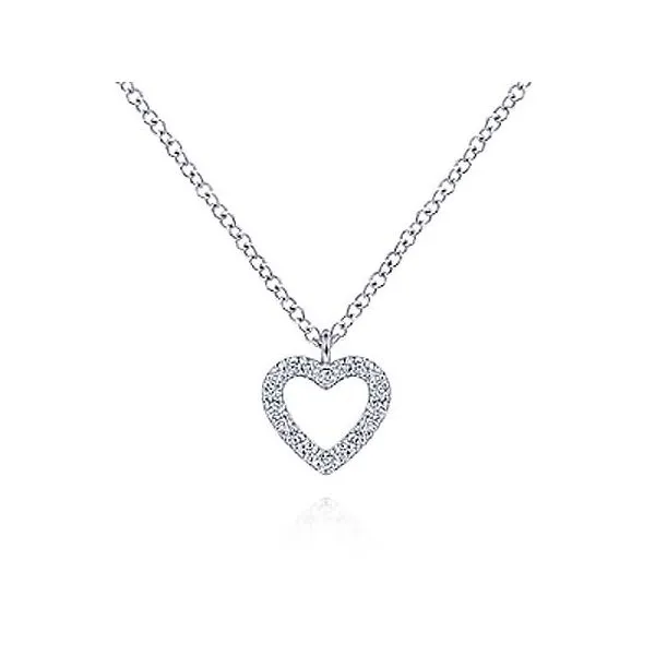 Gabriel & Co. Diamond Heart Necklace Meigs Jewelry Tahlequah, OK