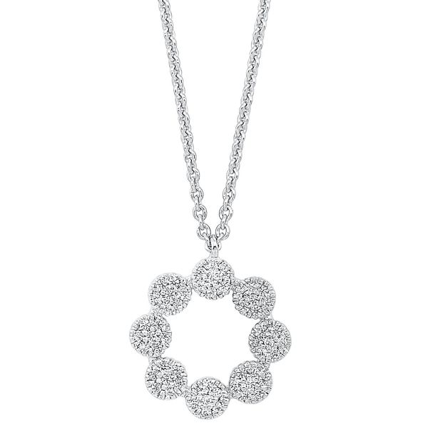 White Gold Milgrain Circle Necklace Meigs Jewelry Tahlequah, OK