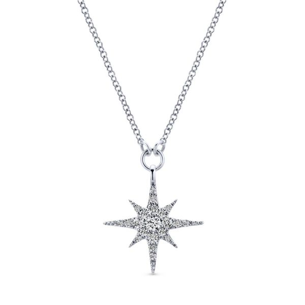 Gabriel & Co. Diamond Starburst Necklace Meigs Jewelry Tahlequah, OK