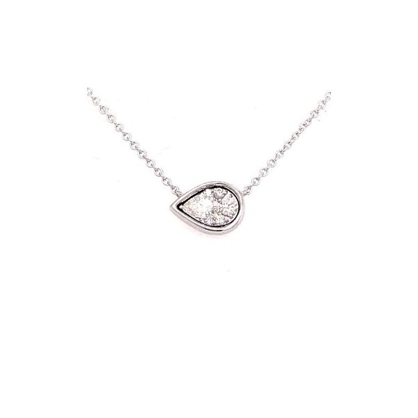 White Gold Diamond Tear Shape Necklace Meigs Jewelry Tahlequah, OK