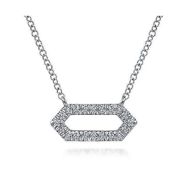 Gabriel & Co. Diamond Hezagon Necklace Meigs Jewelry Tahlequah, OK