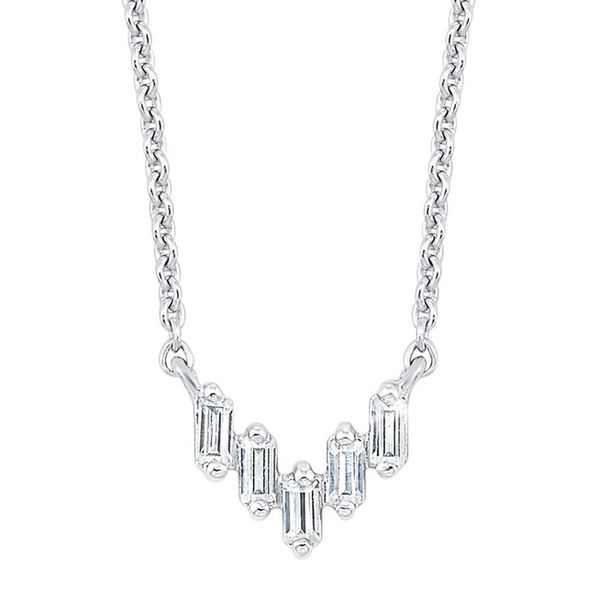 14KW .10CTW Baguette  Diamond Necklace Meigs Jewelry Tahlequah, OK