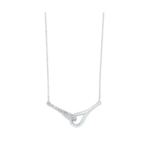 White Gold Diamond Loop Necklace Meigs Jewelry Tahlequah, OK