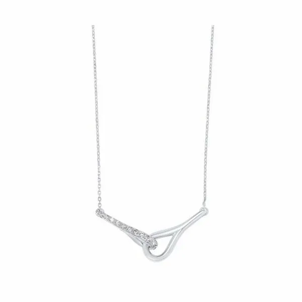 White Gold Diamond Loop Necklace Meigs Jewelry Tahlequah, OK