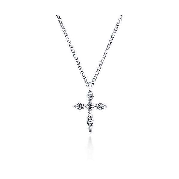 Gabriel & Co. Diamond Cross Necklace Meigs Jewelry Tahlequah, OK