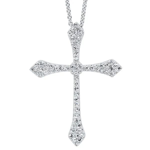 White Gold Diamond Cross Necklace Meigs Jewelry Tahlequah, OK