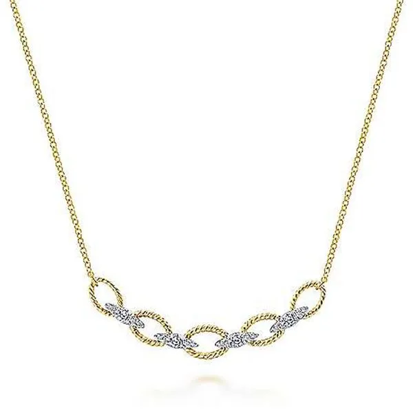 Two Tone Diamond Link Necklace Meigs Jewelry Tahlequah, OK