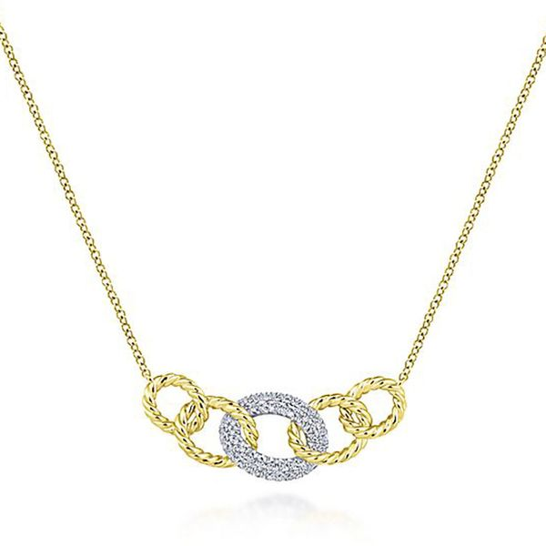 Gabriel & Co. Yellow Gold & Diamond Link Chain Meigs Jewelry Tahlequah, OK
