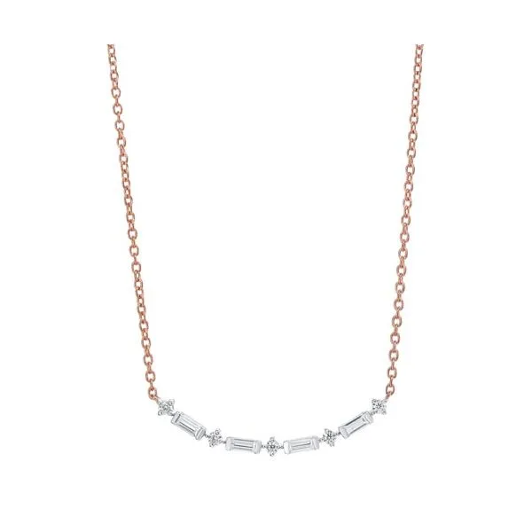 Twon Tone Diamond Bar Necklace Meigs Jewelry Tahlequah, OK