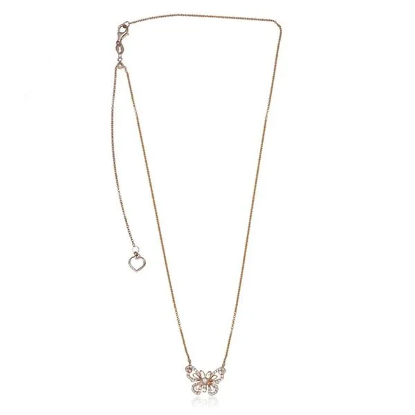 Rose Gold Diamond Butterfly Necklace Image 2 Meigs Jewelry Tahlequah, OK