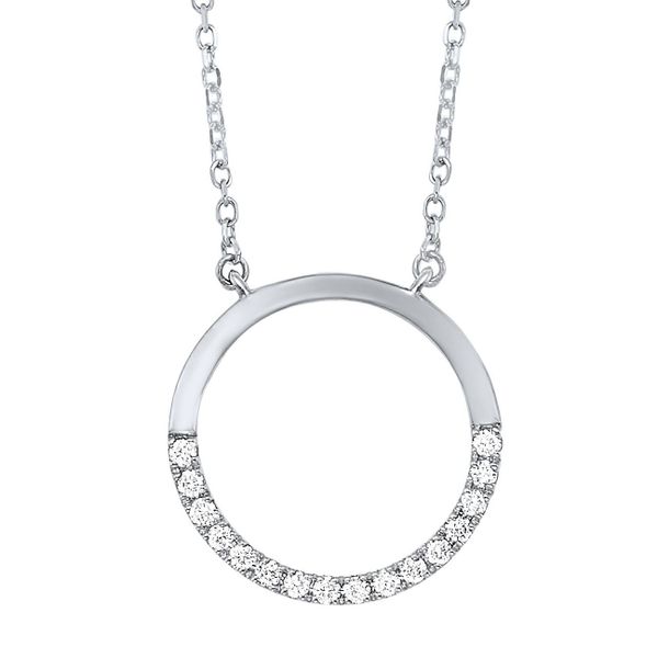 White Gold Diamond Circle Necklace Meigs Jewelry Tahlequah, OK