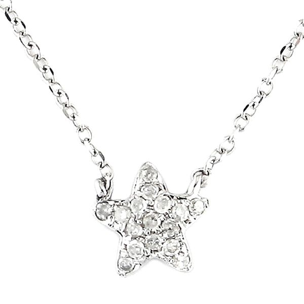 White Gold Diamond Star Necklace Meigs Jewelry Tahlequah, OK