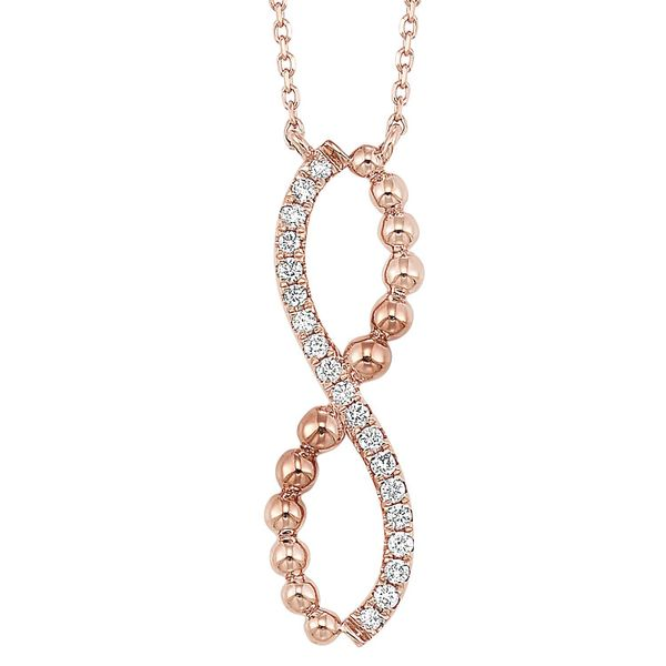 Rose Gold Diamond Infinity Necklace Meigs Jewelry Tahlequah, OK