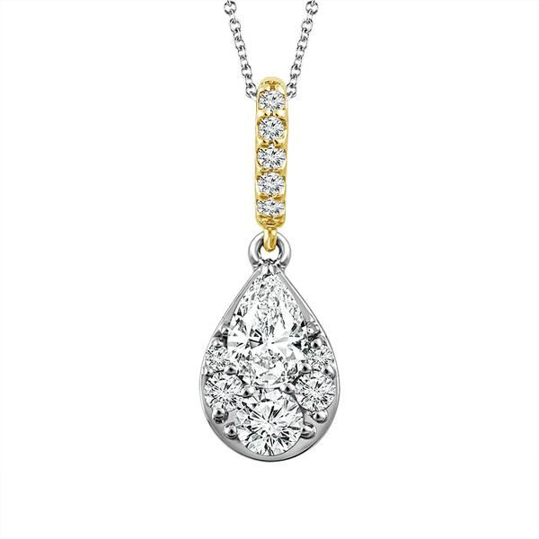 Two Tone Diamond Pear Shaped Diamond Necklace Meigs Jewelry Tahlequah, OK