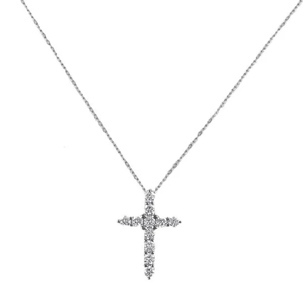 White Gold Diamond Cross Necklace Meigs Jewelry Tahlequah, OK
