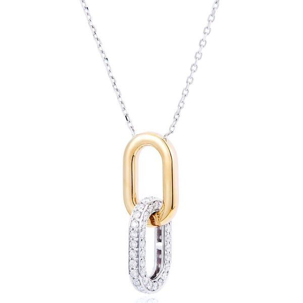 Two Tone Diamond Interlocking Necklace Meigs Jewelry Tahlequah, OK