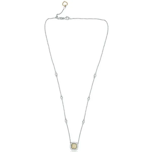Yellow & White Diamond Necklace Image 2 Meigs Jewelry Tahlequah, OK